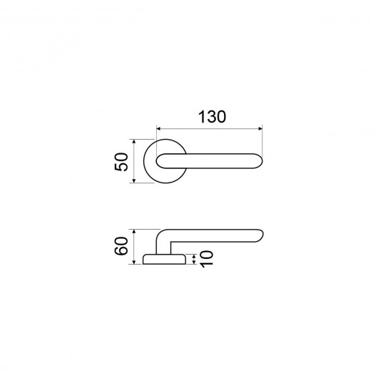 Дверная ручка Fimet Easy хром полированный (F04)